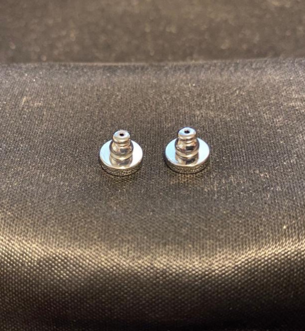 Women’s Pre Loved Valentino V Earrings V Logo Silver.