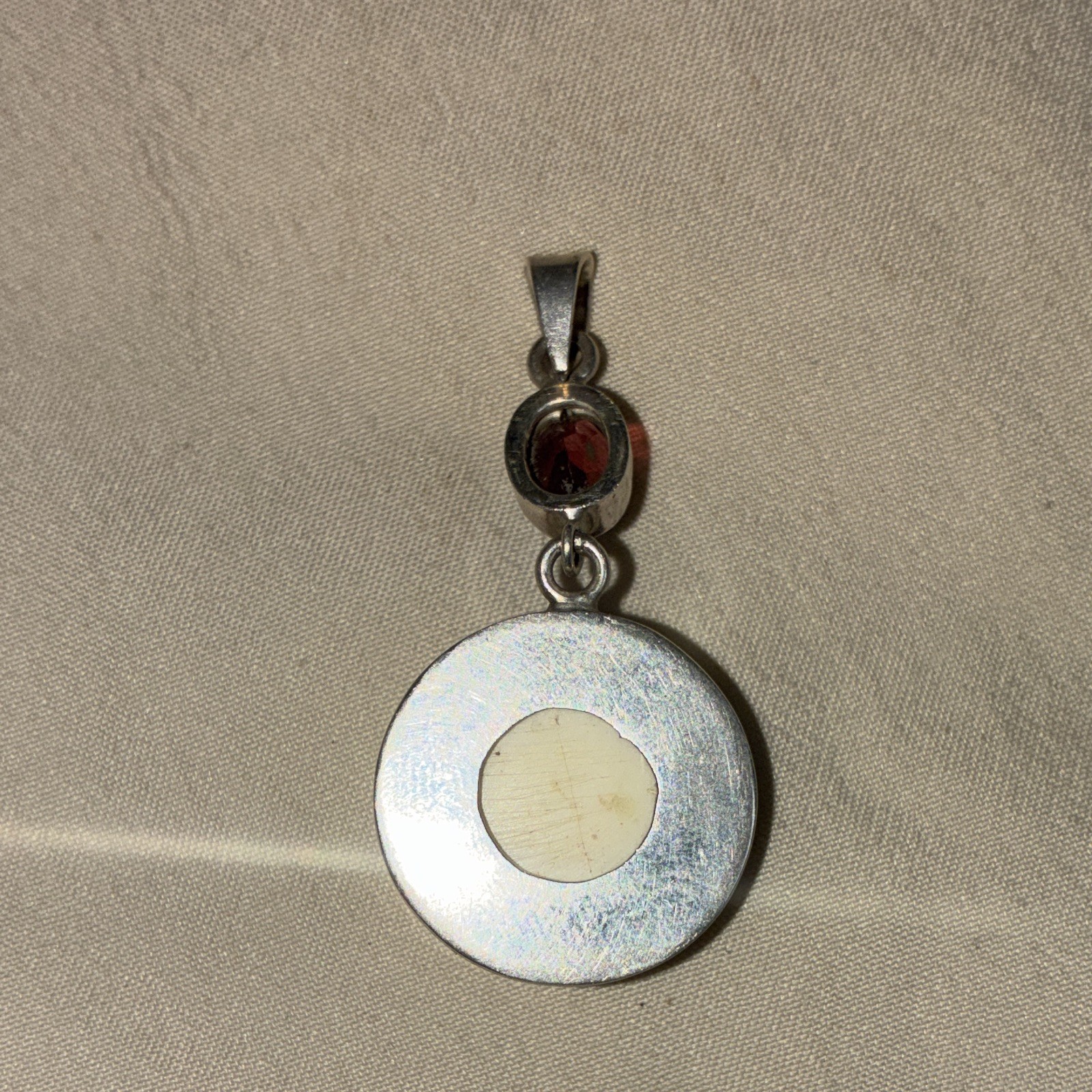 Vintage moon face Silver Tone Metal Round Face Charm Pendant