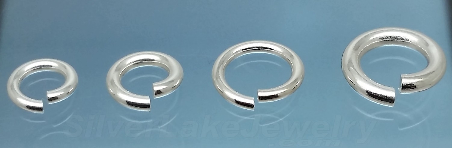 Solid Sterling Silver Open Jump Rings Bail Connectors 5.5/6/7/8mm Attach Charms