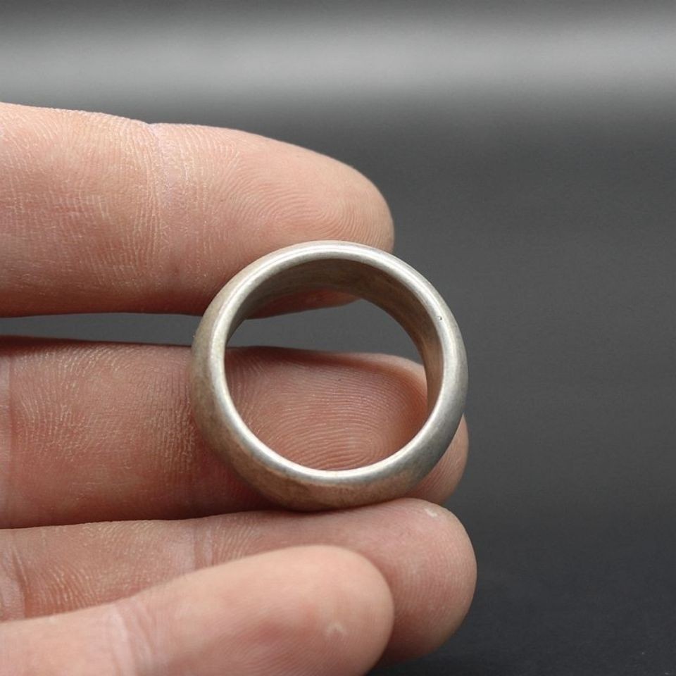 Tibetan Silver Ring Plain Face Ring Jewelry