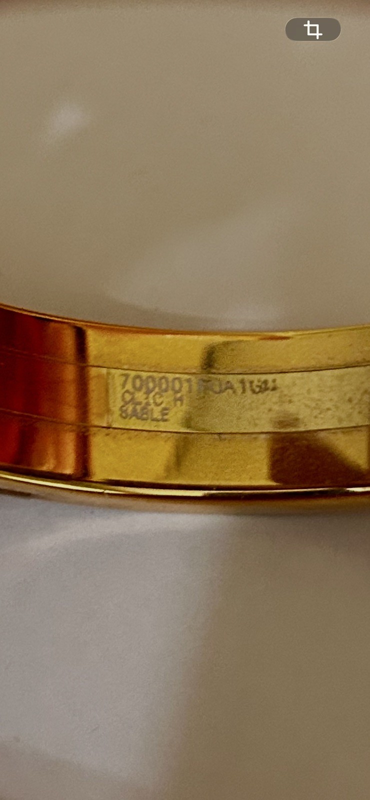 Rare Authentic HERMÈS Clic H Bangle Bracelet GM Sable Rose Gold HW – excellent