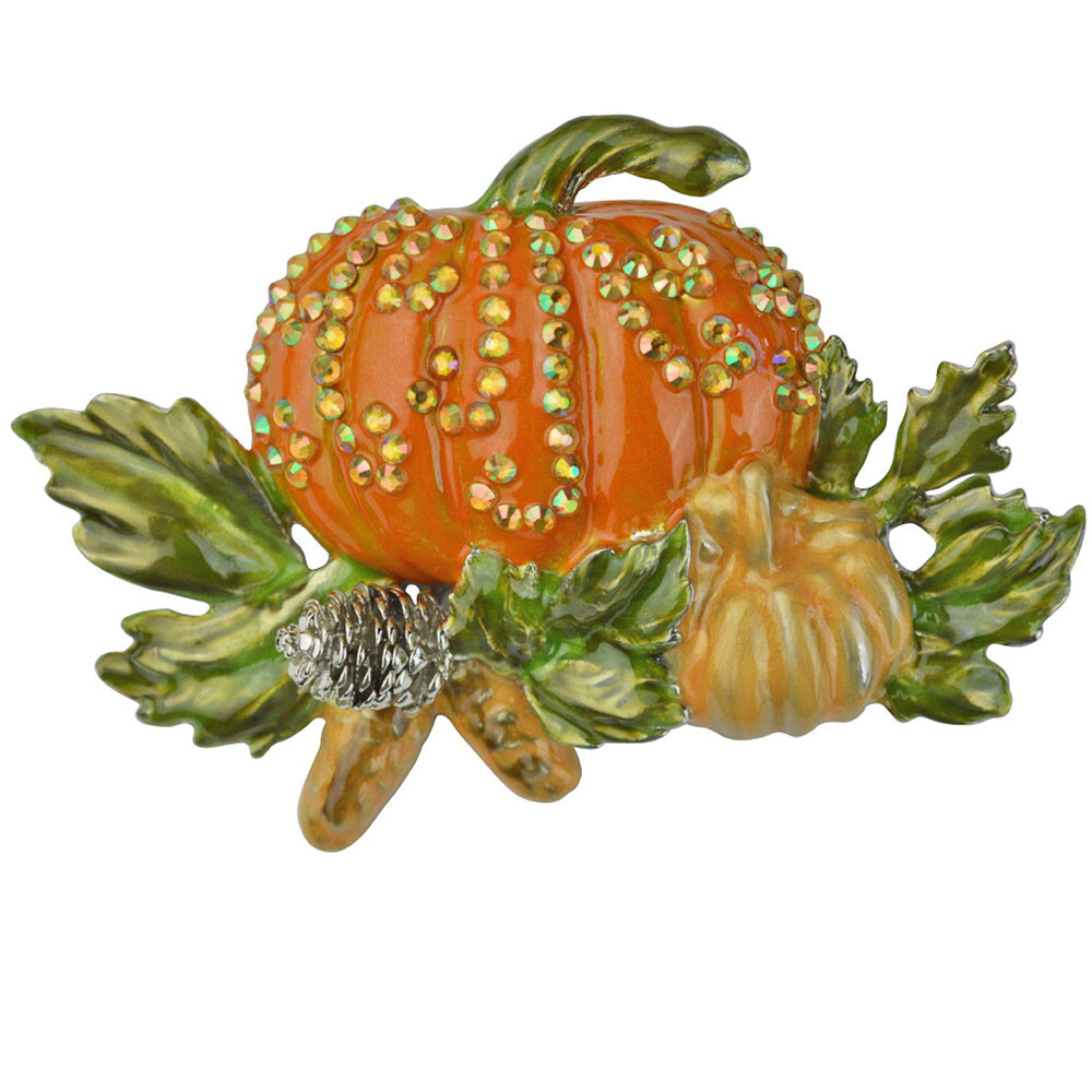 Kirks Folly Autumn Fest Pumpkin Pin / Pendant (Silvertone)