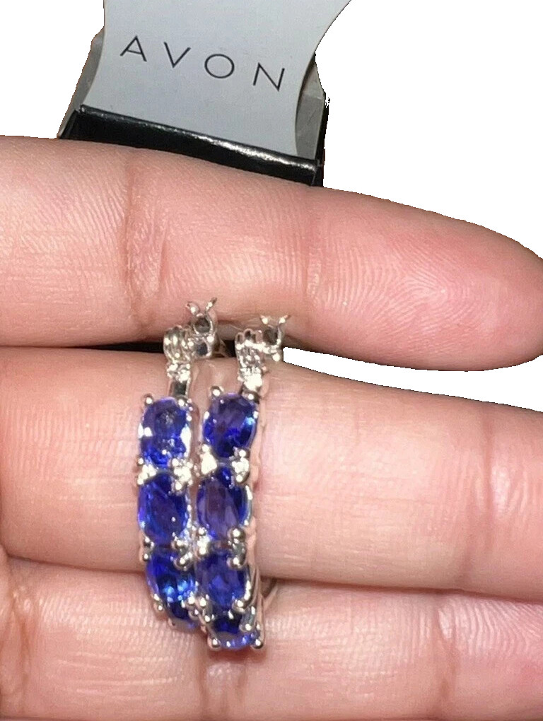 Avon Birthstone Colored Hoop Earrings | Choose Your Month | Nickel-Free Dazzling