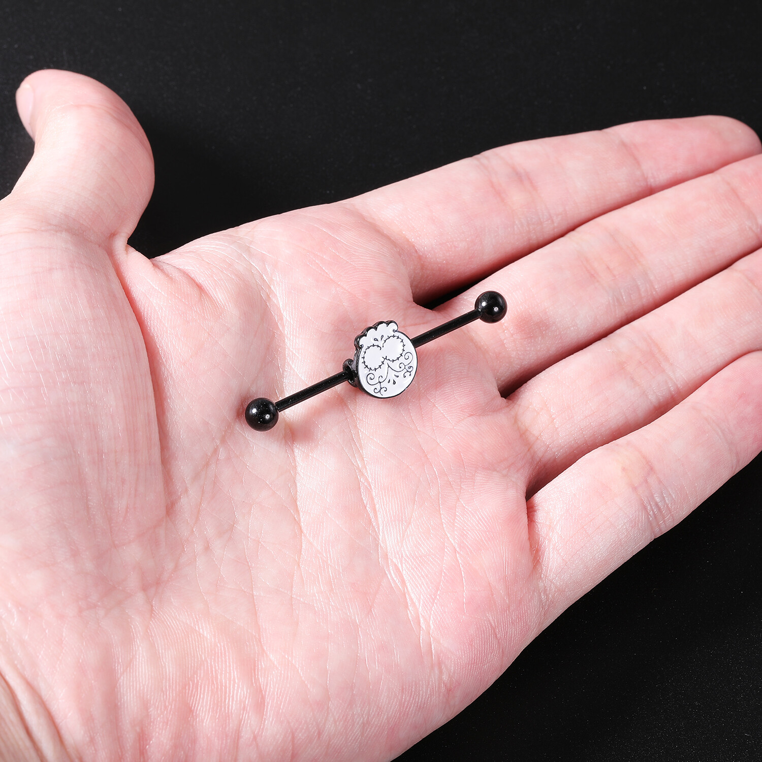 14G Stainless Steel Industrial Barbell Piercing Alloy Cartilage Earring Jewelry