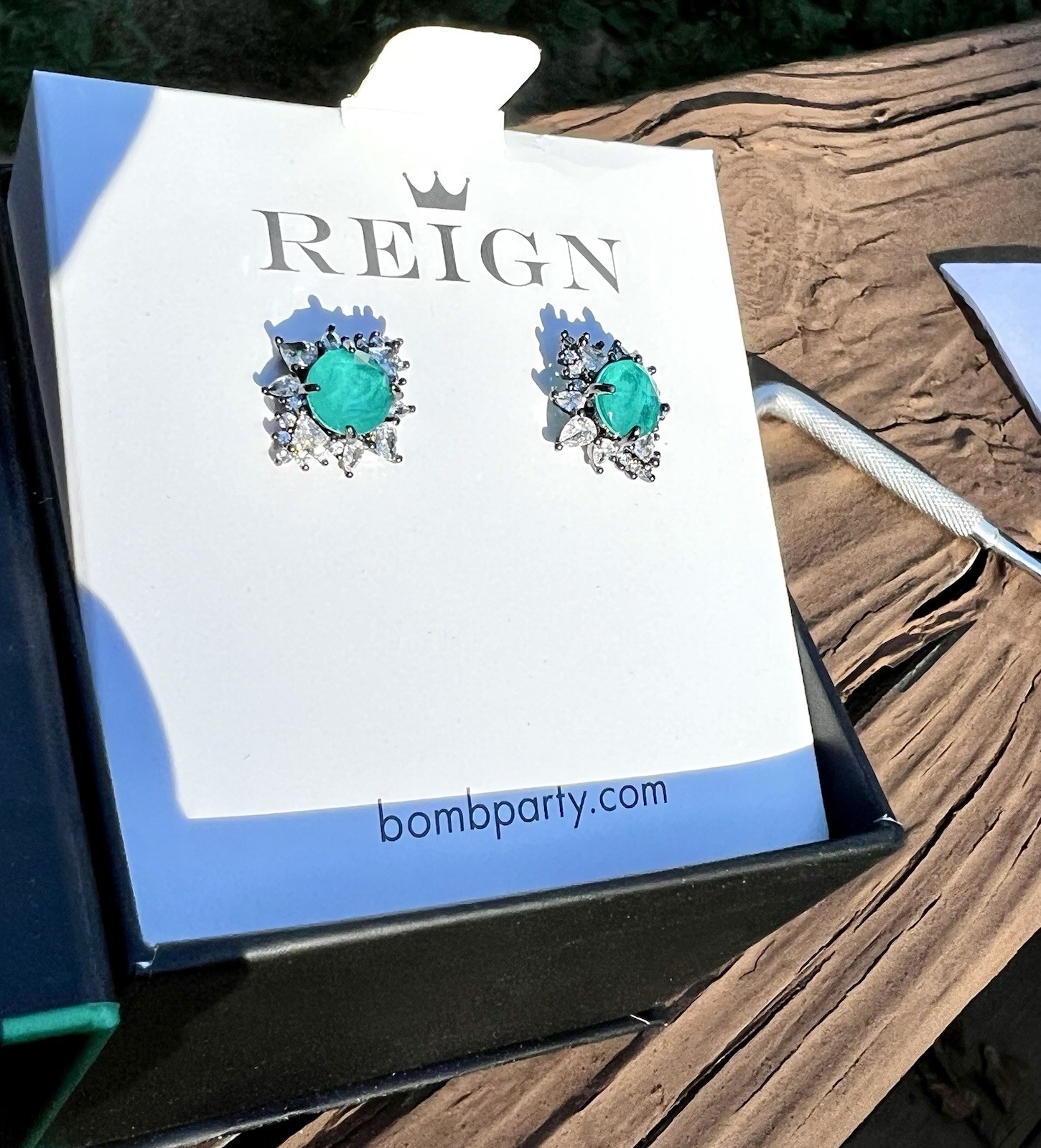 Bomb Party Reign Villain “Under Her Rule” Lab Paraiba Tourmaline On Hematite