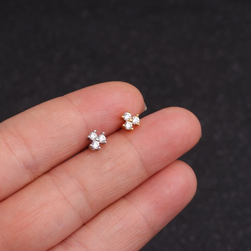 Beautiful Gold Silver Cartilage Helix Lobe Tragus Conch Earring Gift Stainless