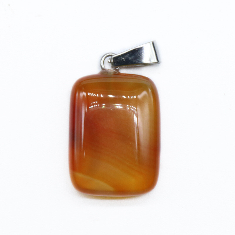 Wholesale 50pcs Natural Mixed Stone Rectangle Pendant Bead Jewelry 15X20mm