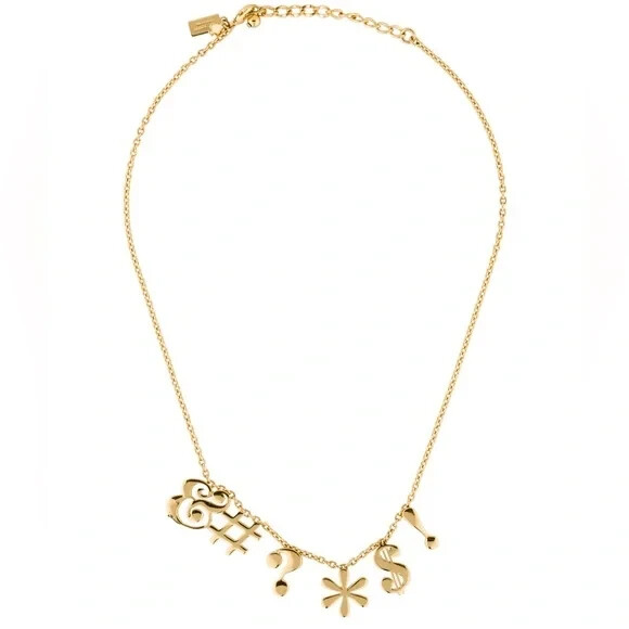 KATE SPADE NEW YORK GOLD CHARM NECKLACE SAY YES IDIOM “PARDON MY FRENCH”