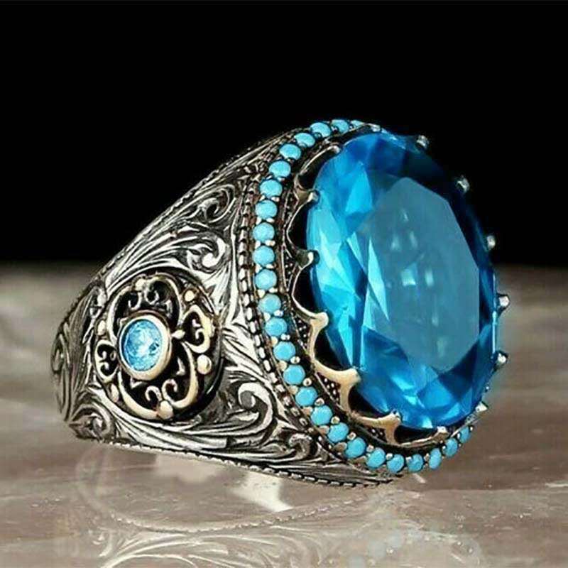 20pcs Wholesale Lots Jewelry Mixed Turquoise Stone Silver P Lady’s Rings