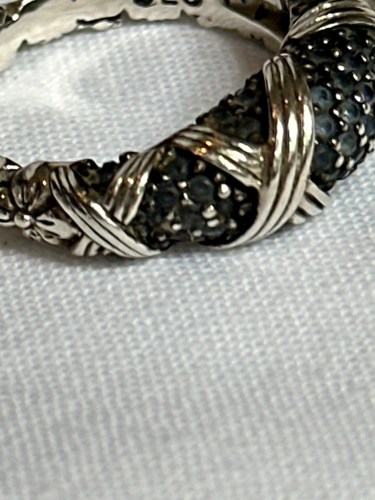 Stephen Dweck Garden of Stephen Sterling 925 with Black Pave Spinel Gemstones