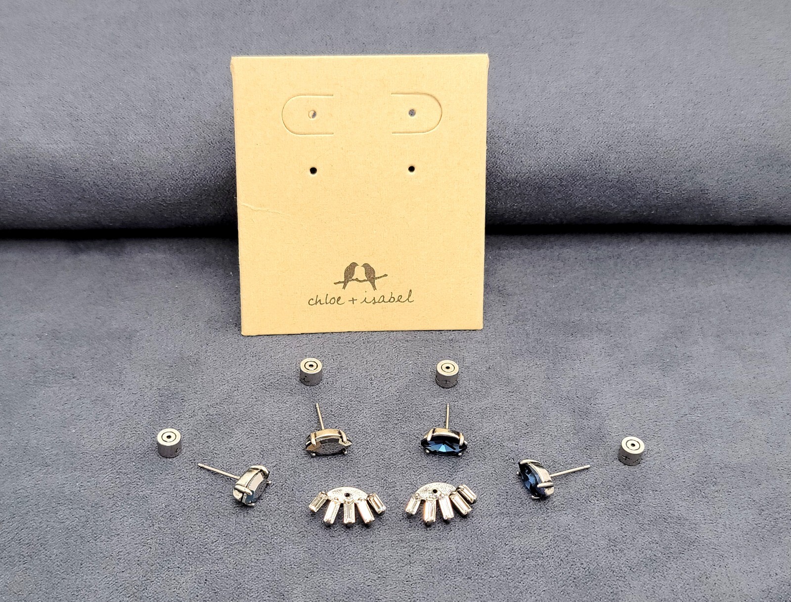 Chloe + Isabel Convertible “Eyelash” Stud Earring Set – Branded Bag & holder
