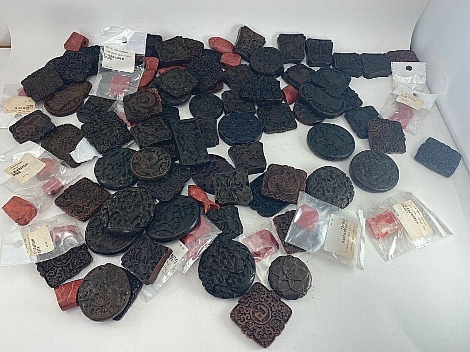 100 ~ Lot of Various Pendants ~ Sizes Colors Shapes and Styles Vary ~ Box 294G