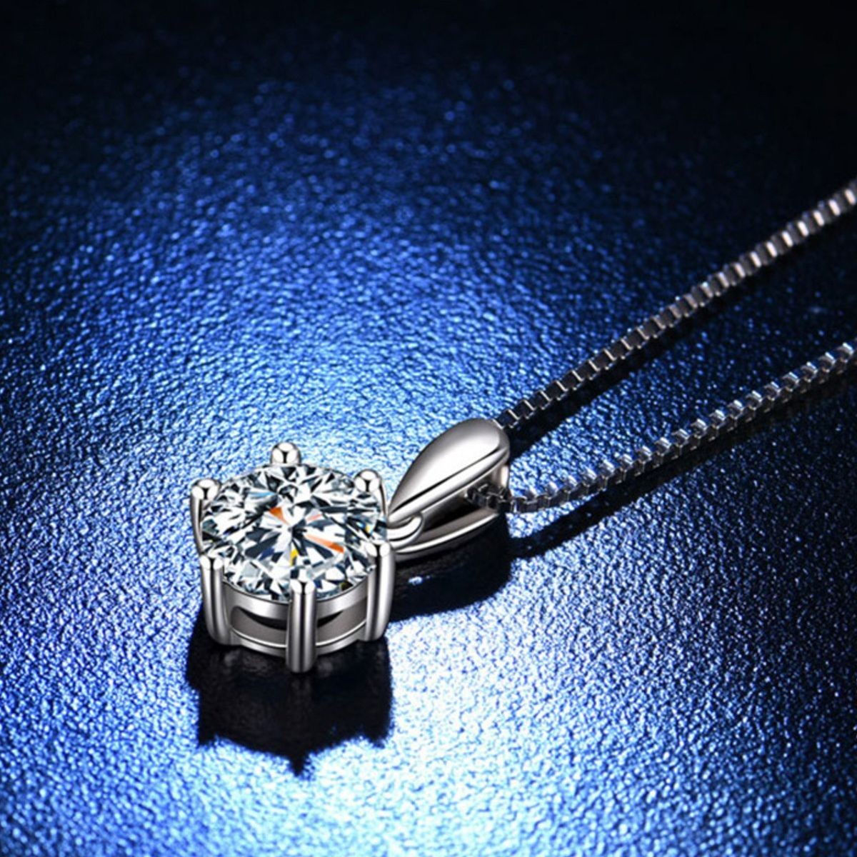5Ct Moissanite Pendant Necklace 925 Sterling Silver Solitaire Gift for Women