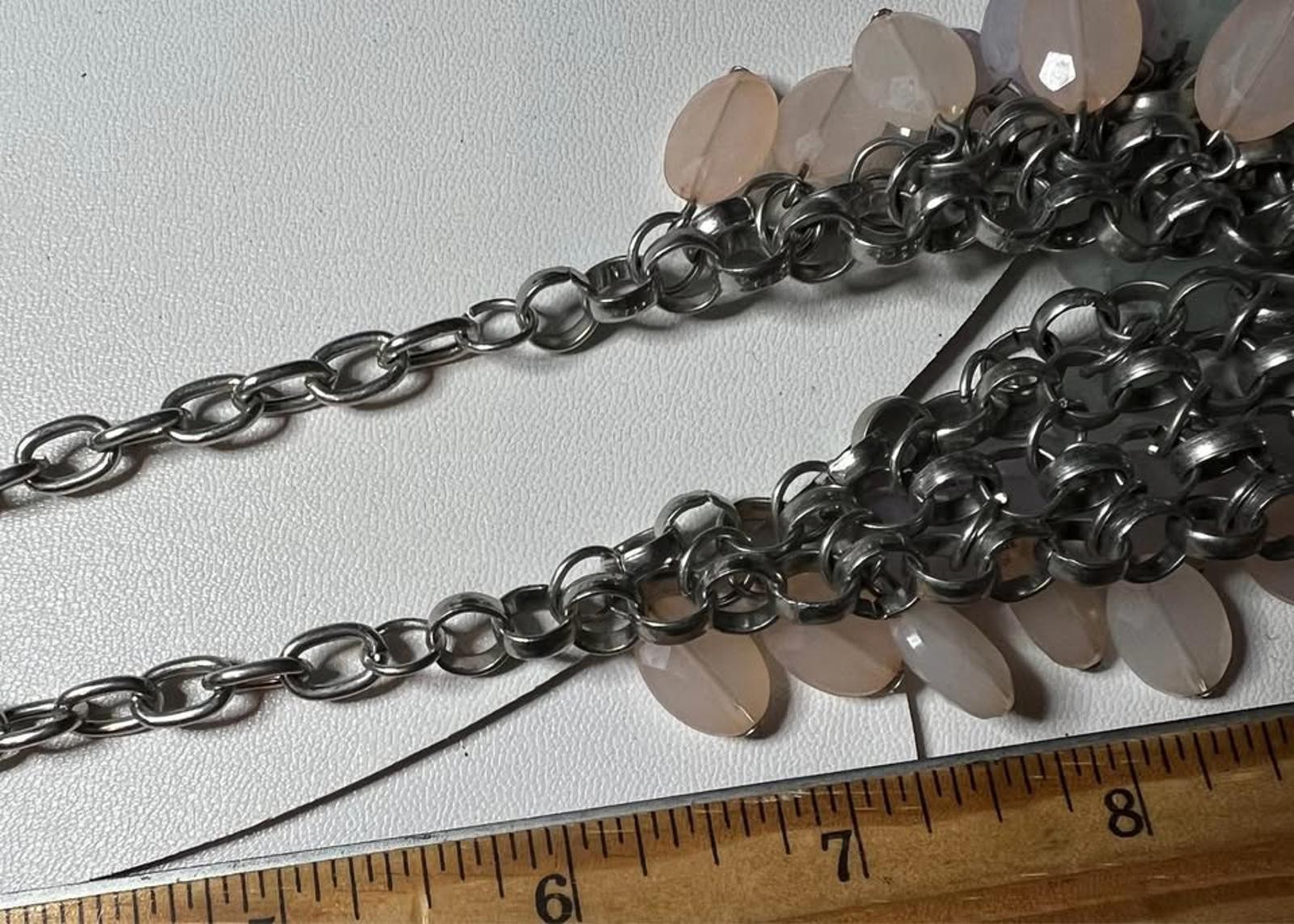 Light Pink Tone Beaded Necklace in Perfect Condition