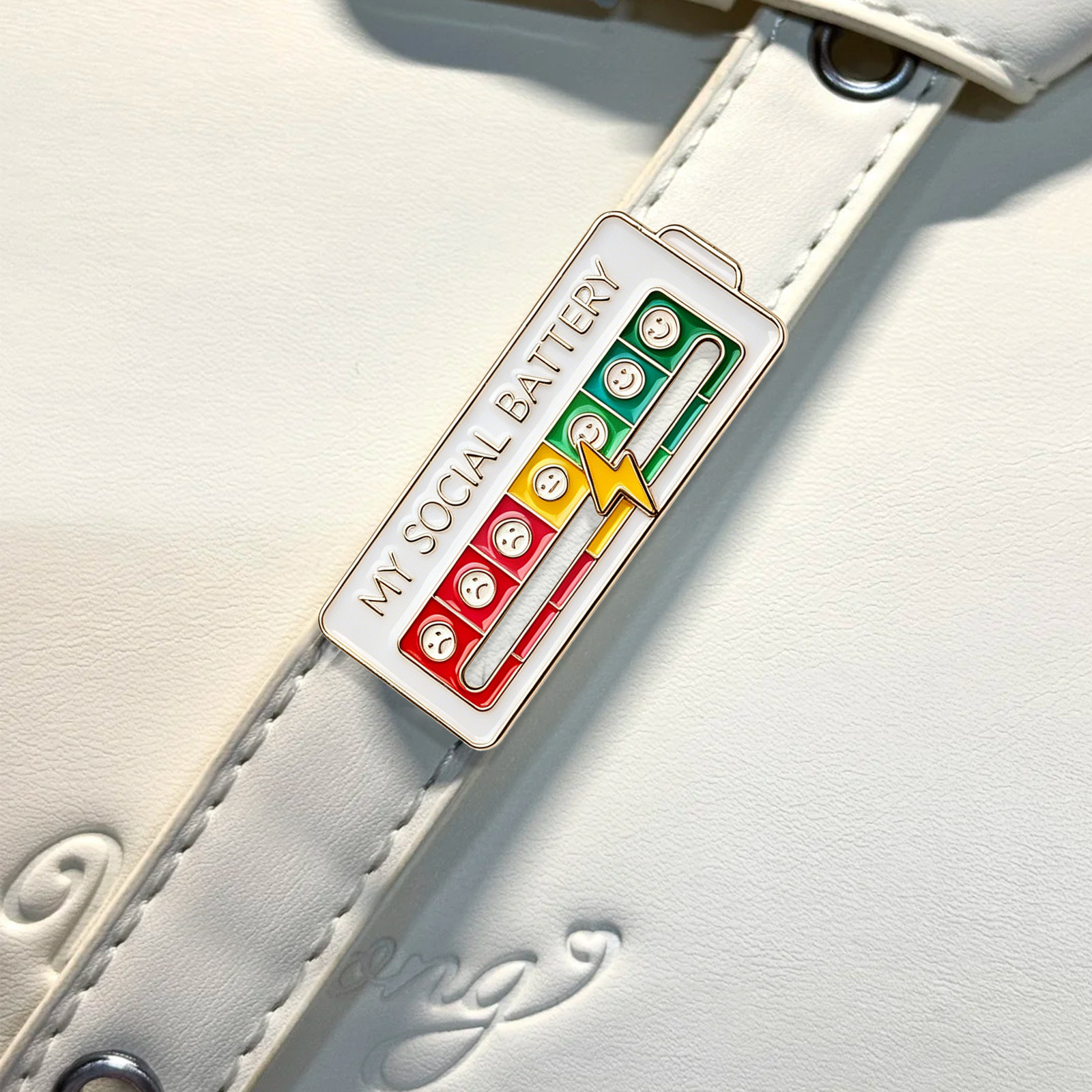 Social Battery Interactive Mood Enamel Pin/My Creative Lapel Pin-Excellent idea