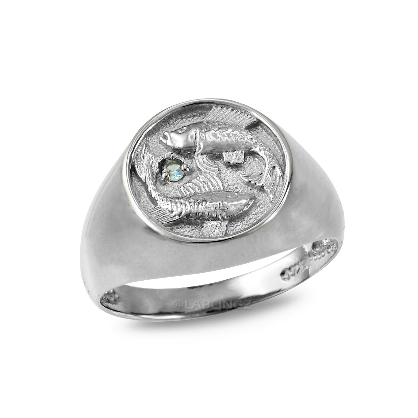 Sterling Silver CZ Birthstone Zodiac Ring