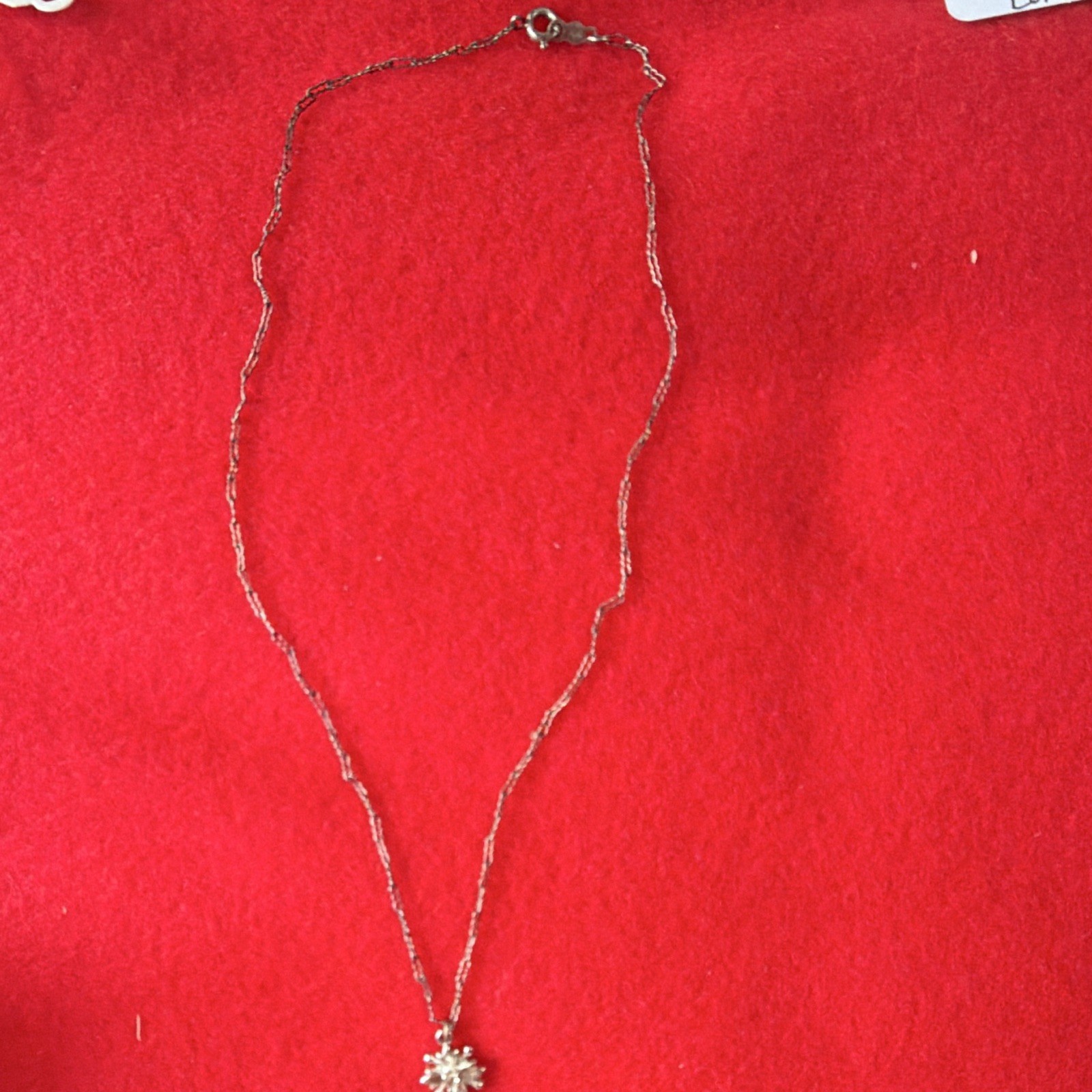 Sterling Silver 925 Cubic Zirconia Snowflake Charm Pendant Cable Chain Necklace