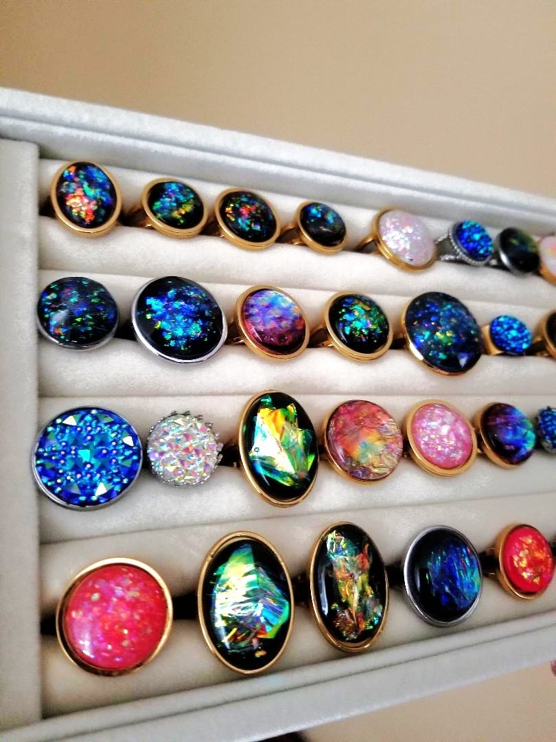 30 Ring Box – NEW Wholesale Rings in All Stainless-Steel with Adjustable Bands