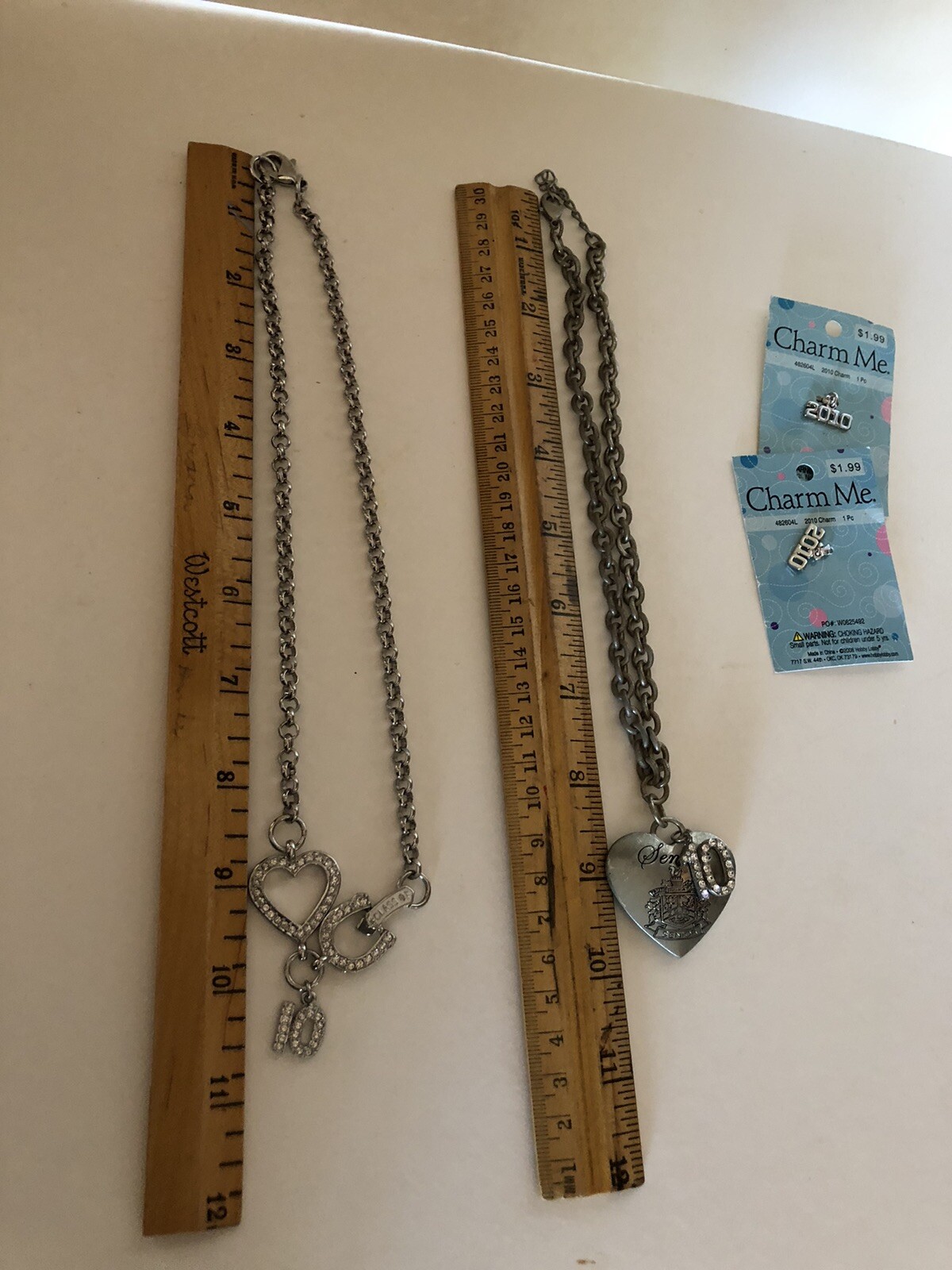 2010 Senior Jostens Necklaces And “Charm Me” Charm Lot