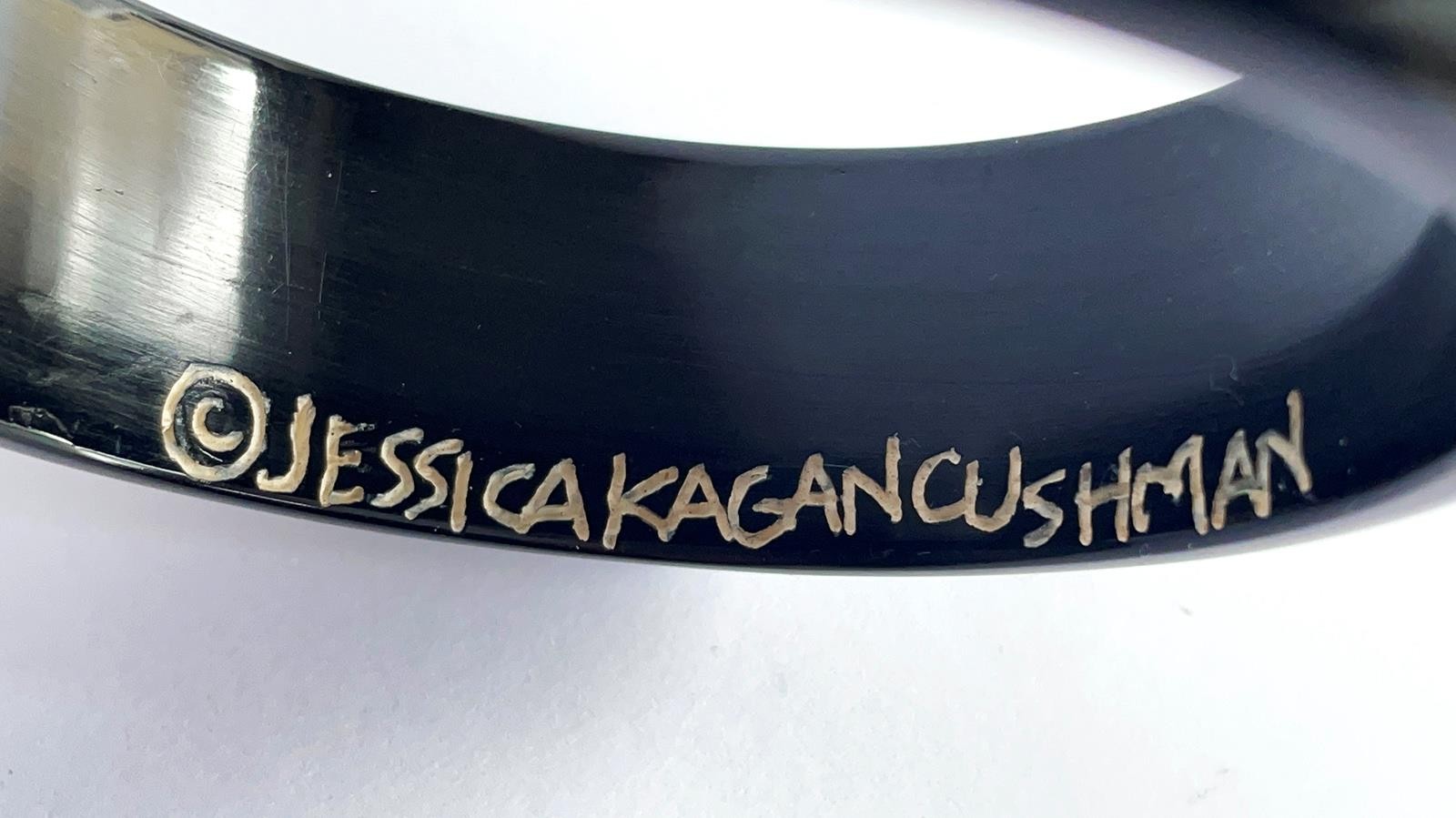 JESSICA KAGAN CUSHMAN RESIN BANGLE BRACELET DO YOU HAVE ANY IDEA WHO I AM? JKC