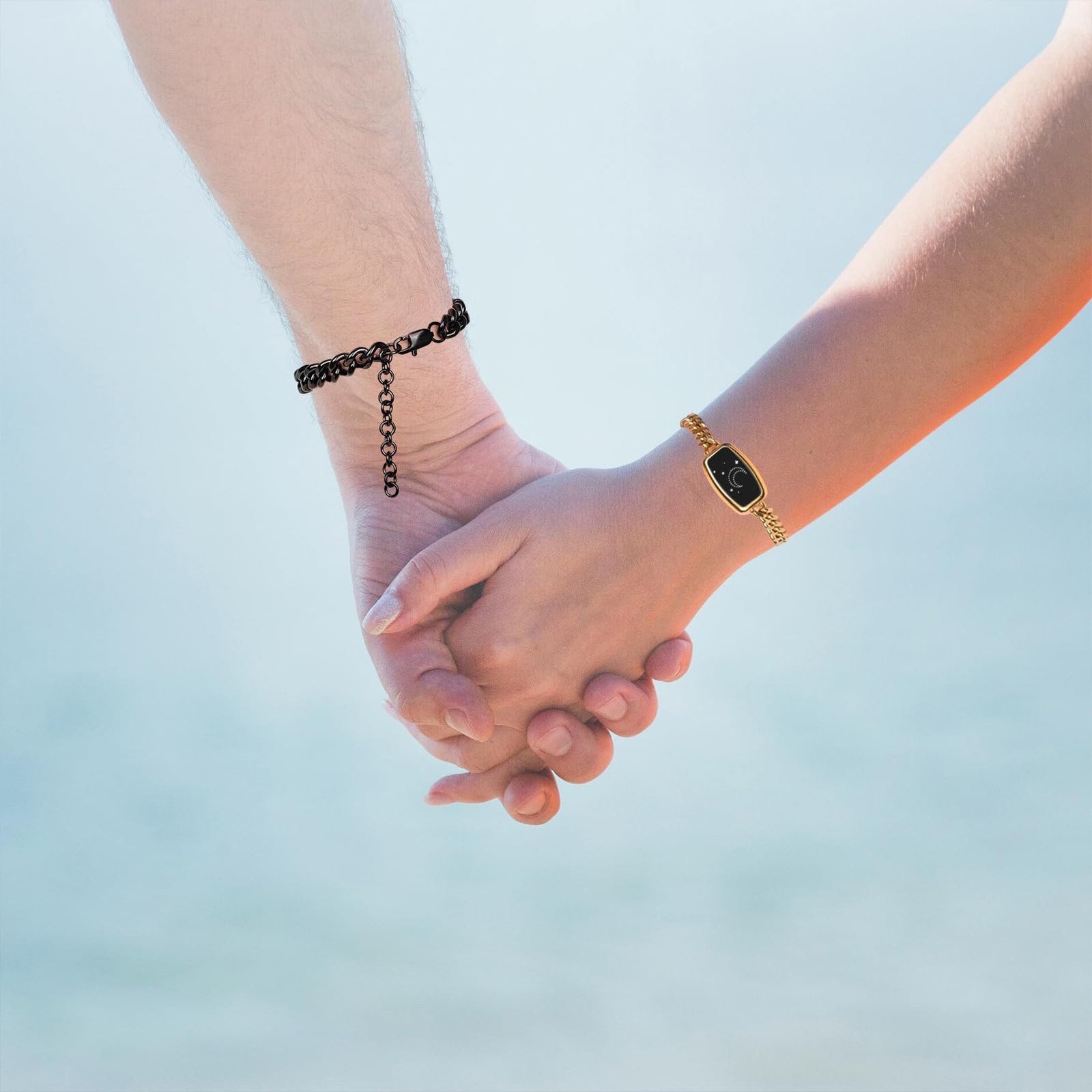 Long Distance Touch Bracelets,Vibration & Light up Couples Bracelets, Remote …