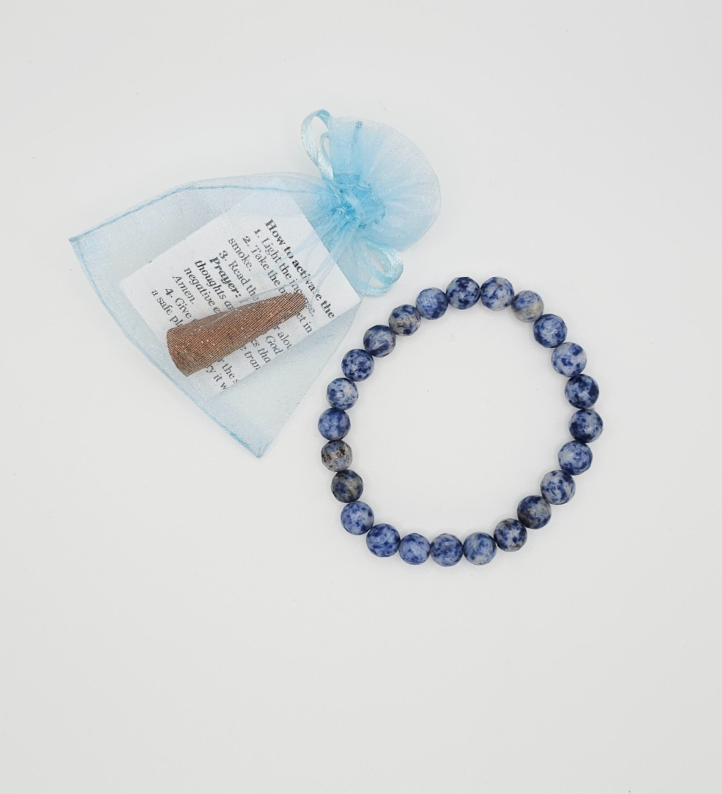 Pulsera Cuarzo Lapizlazuli – Lapis lazuli Quartz Bracelet Proteccion contra mal
