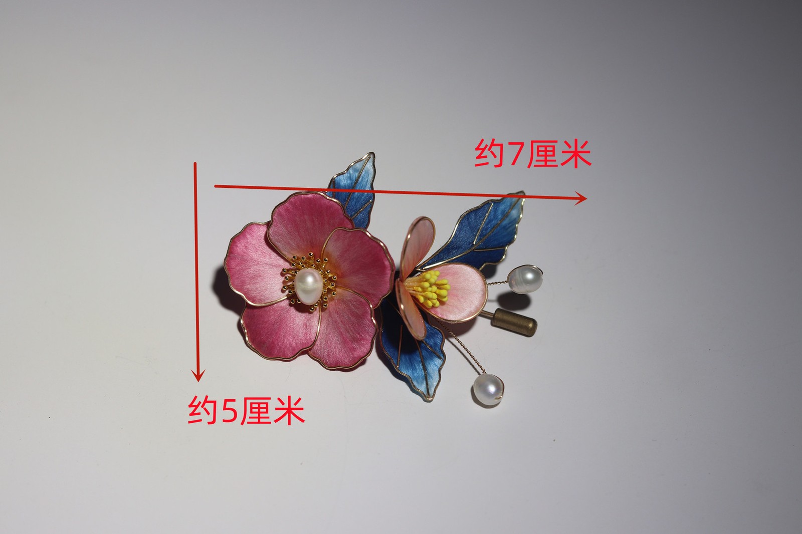 Velvet Flower Brooch Chinese Style Hanfu Qipao Accessory