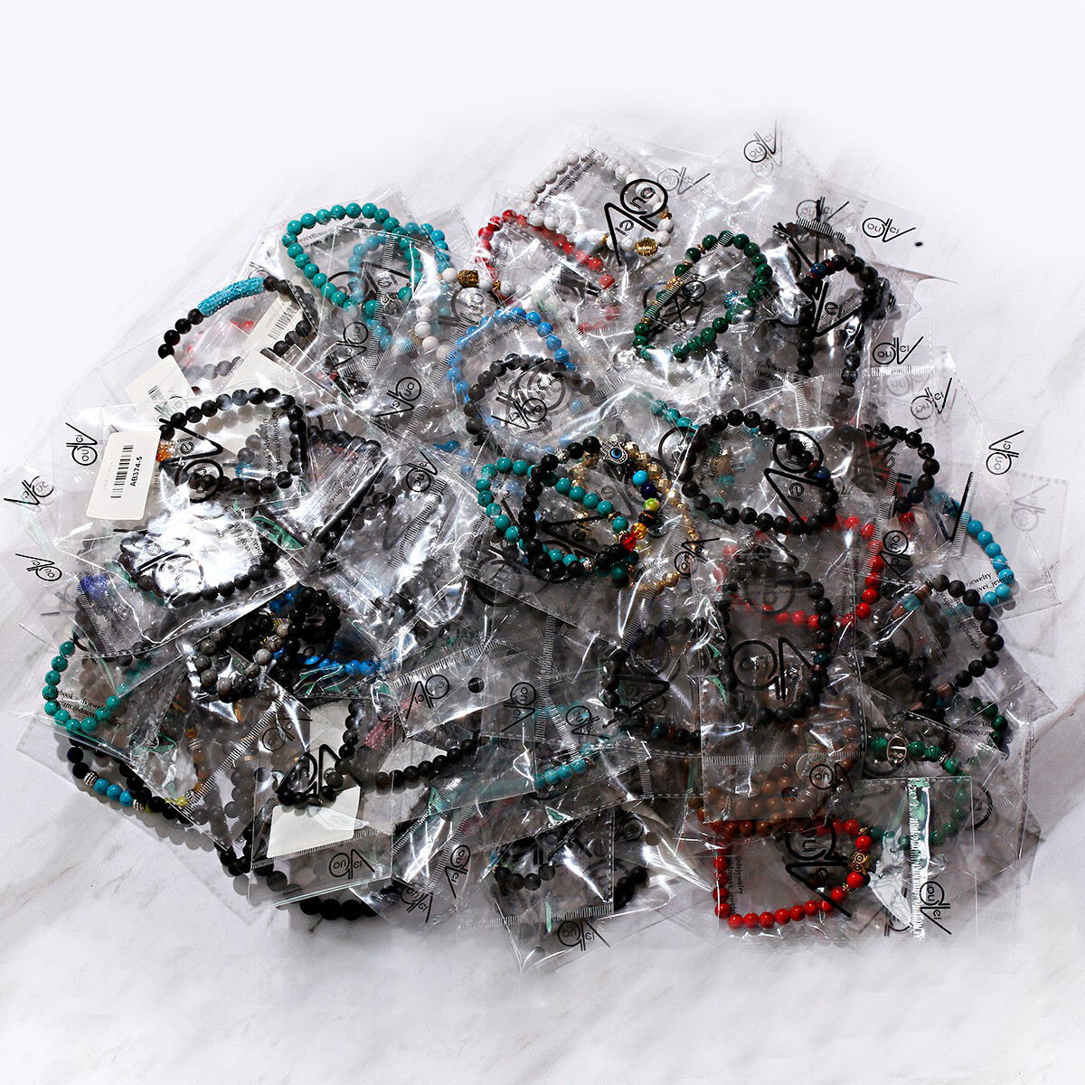 Wholesale Lots 30 Pcs Mixed Bracelets Natural Stone Stretch Women Men Bracelets