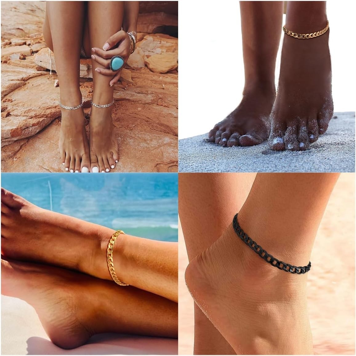 Elegant 14K Gold Plated Anklet – Hypoallergenic & Adjustable for All Occasions
