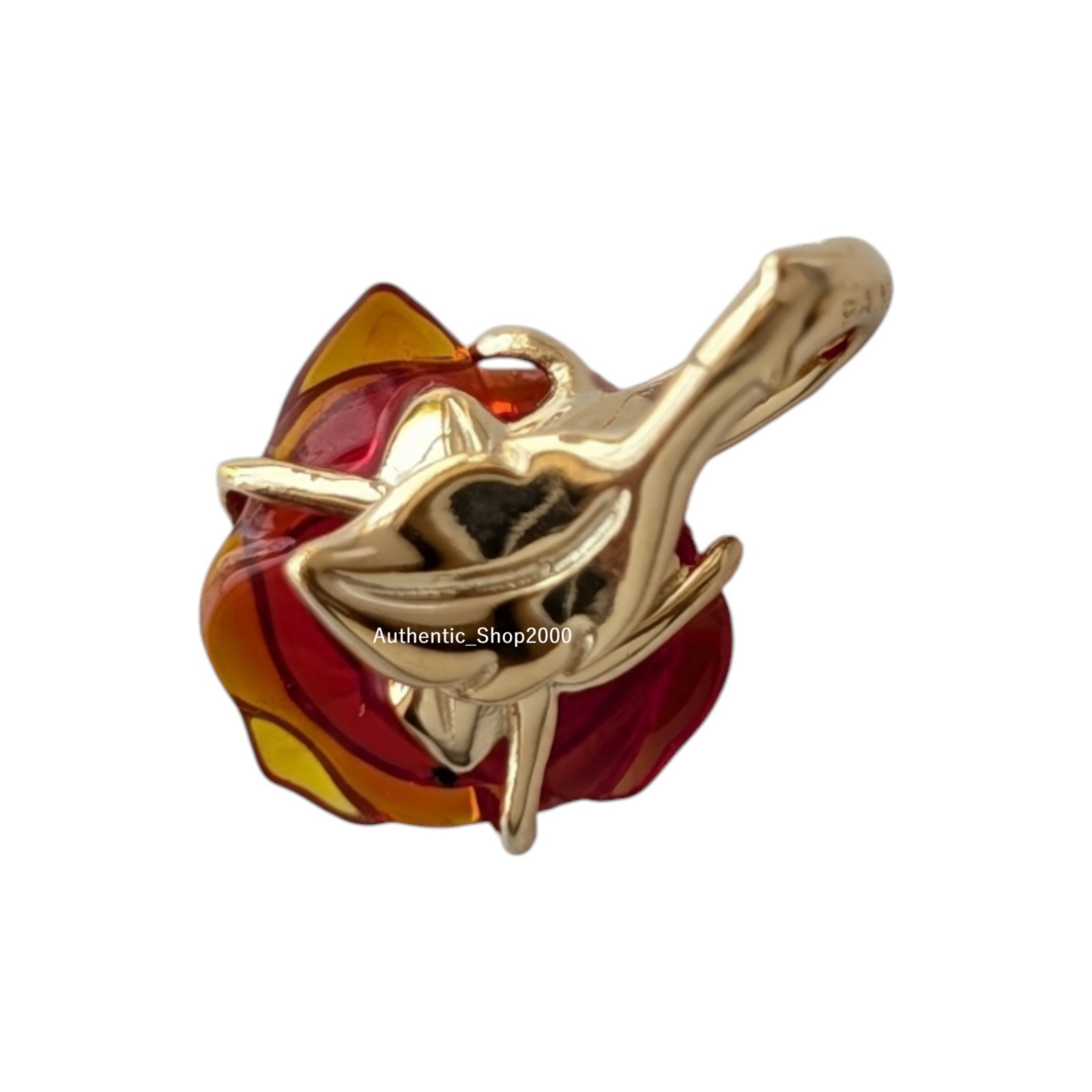 New 100% PANDORA 14k Disney Beauty and the Beast Enchanted Rose Charm 764018C01