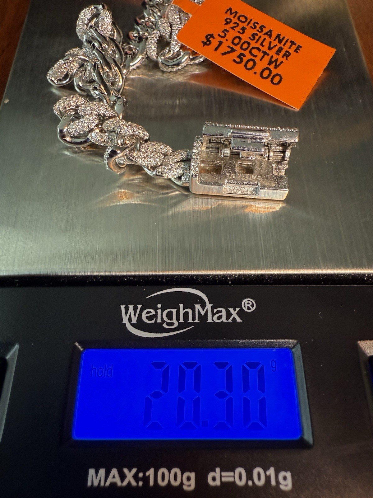 6.5MM Moissanite Miami Cuban Bracelet SOLID 925 Silver 6.5” – 7.0”