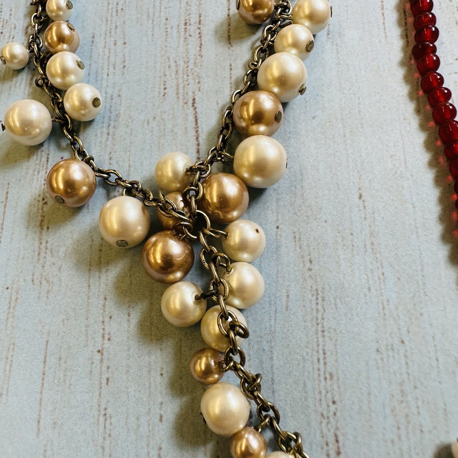 Necklace Lot See Description For Details Beads Pearls