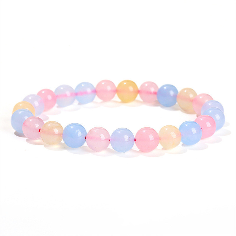 Natural Morganite Gemstone Bracelet Elasticated Healing Stone Reiki 8 mm