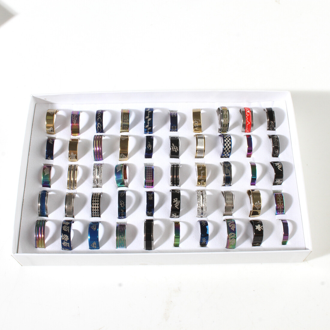 LOT 50pcs Stainless Steel Rings Wholesale Men Women Fashion Jewelry lot