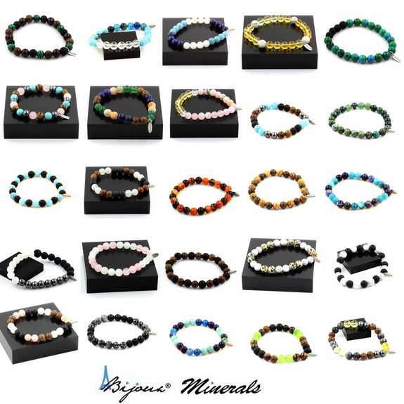 Emerald Bead Bracelet From Zambia + Wood 8 Mm. Made In France.