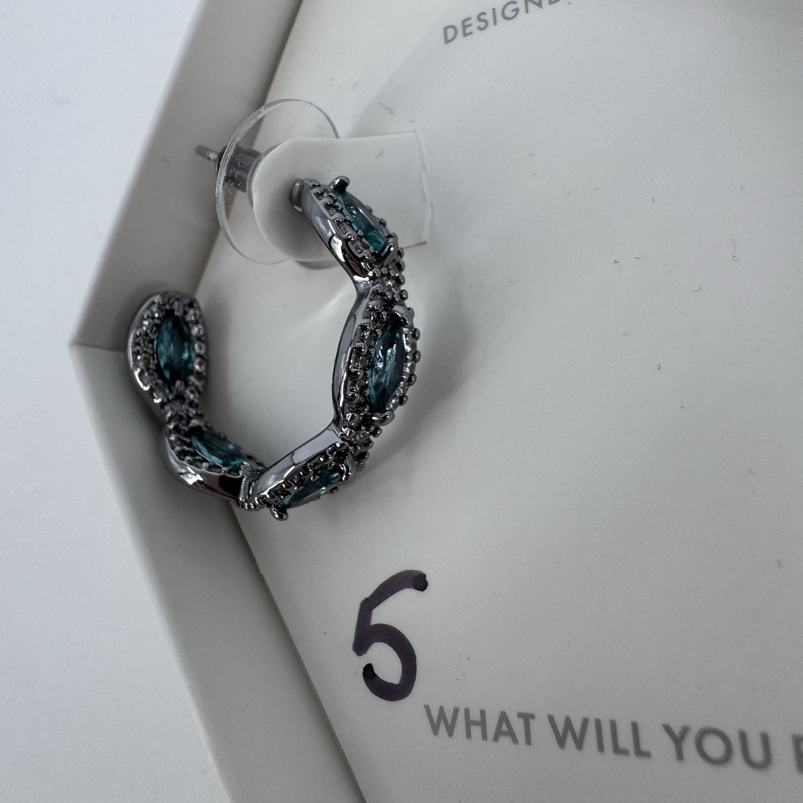 BP Bomb Party OG Earrings Petite and Timeless Paraiba Tourmaline Hematite Hoops