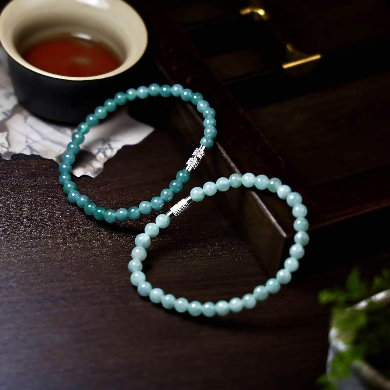 Certified Burma Natural jadeite A-grade ice jade bracelet for women 5mm
