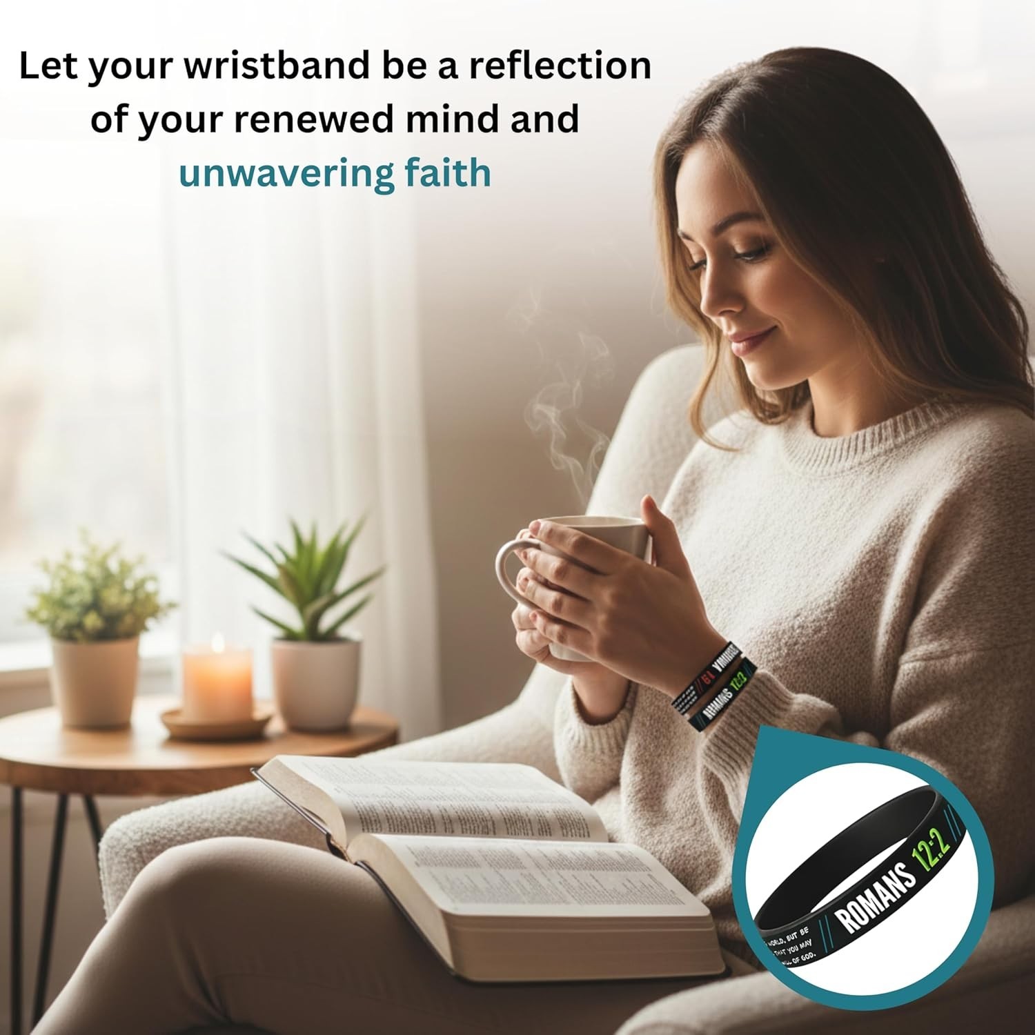 Christian Wristbands for Guys 6-pack – Bible Verse Bracelets