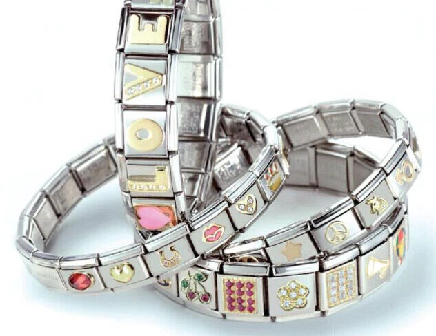 MUSIC NOTES ITALIAN CHARM BRACELET LINK 9MM STAINLESS STEEL NEW