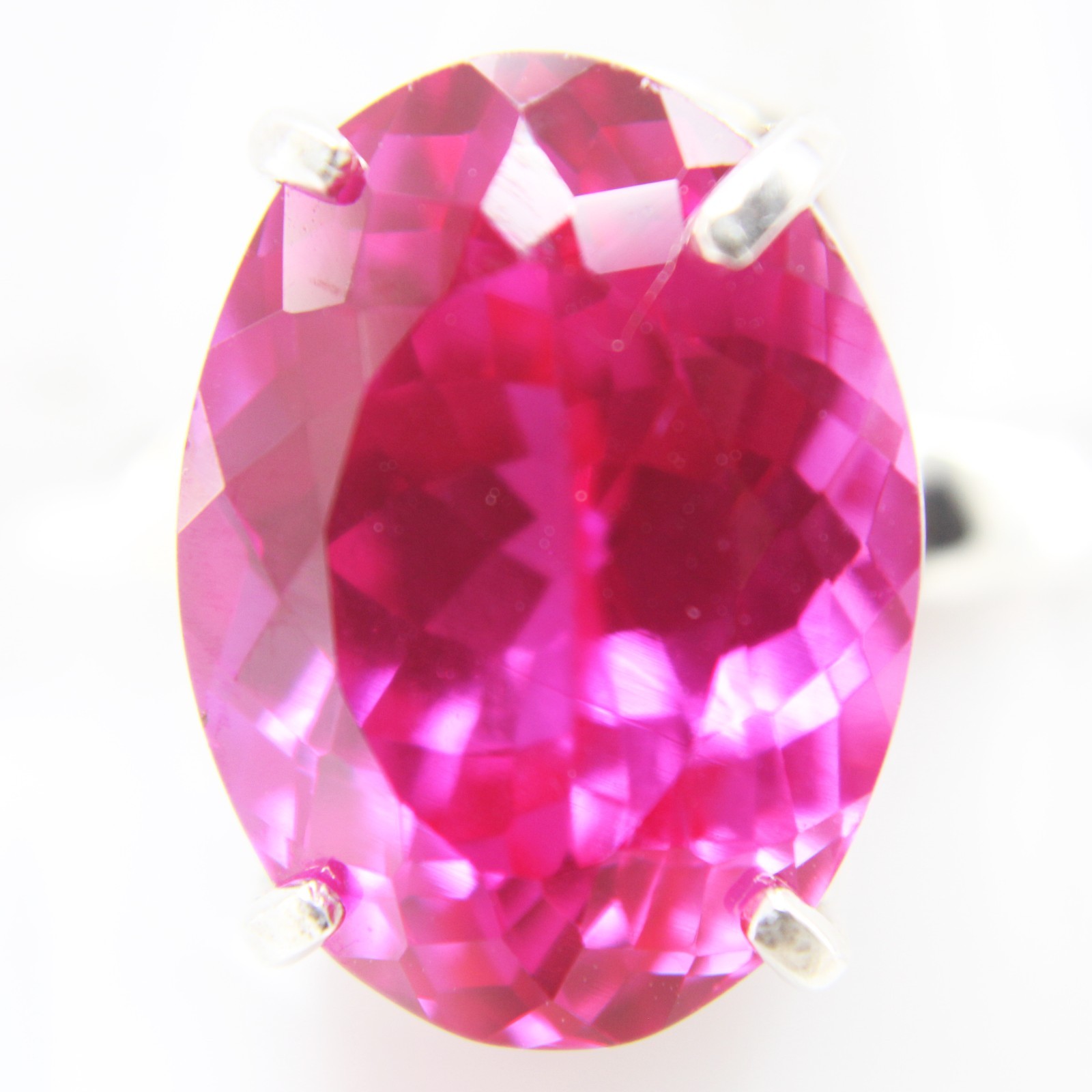 5.54 Gms Certified Natural Pink Sapphire Oval Silver 925 Ring Gift For Her