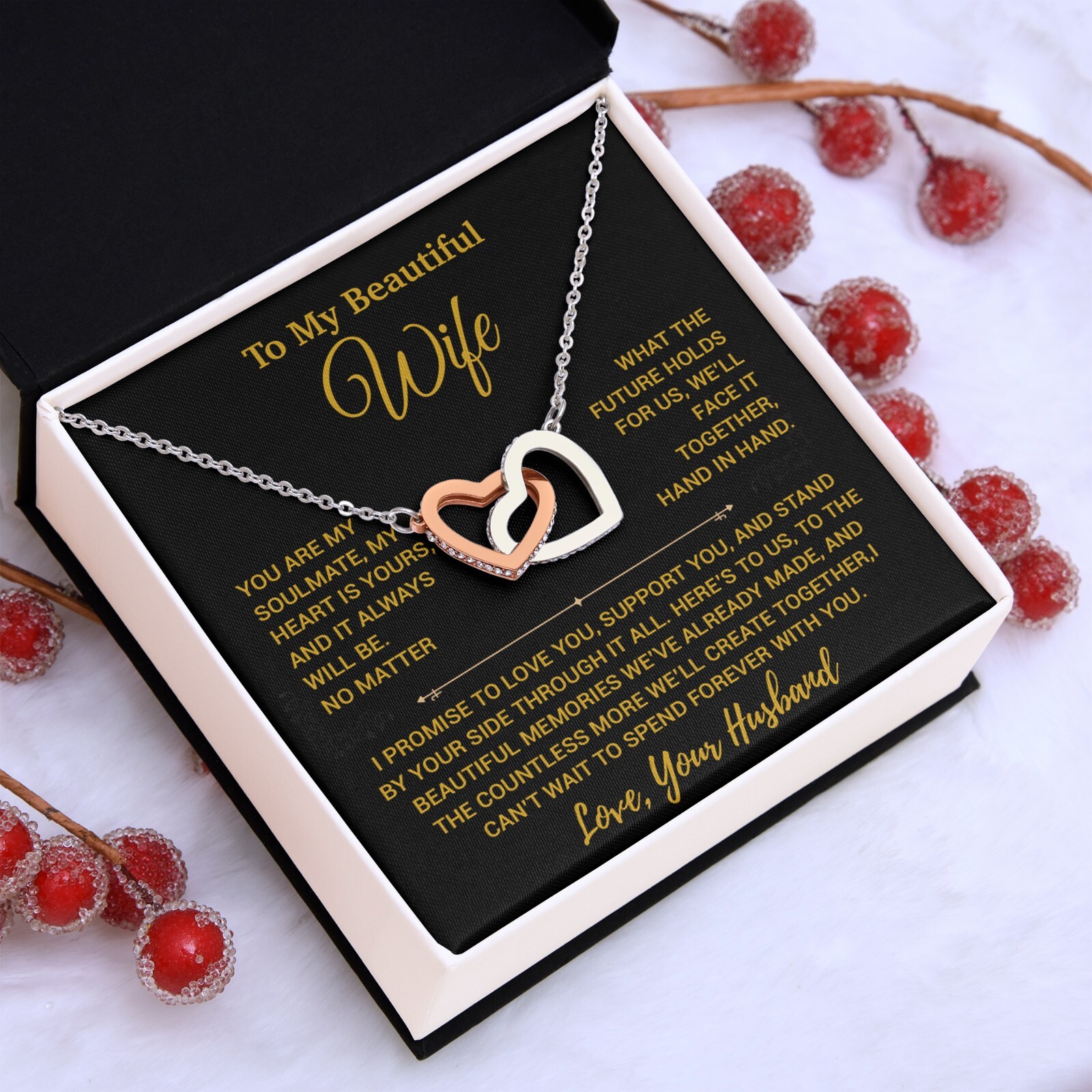 To My Wife Necklace, Vanlentines Gifts For Women, Anniversary Gift For Wife