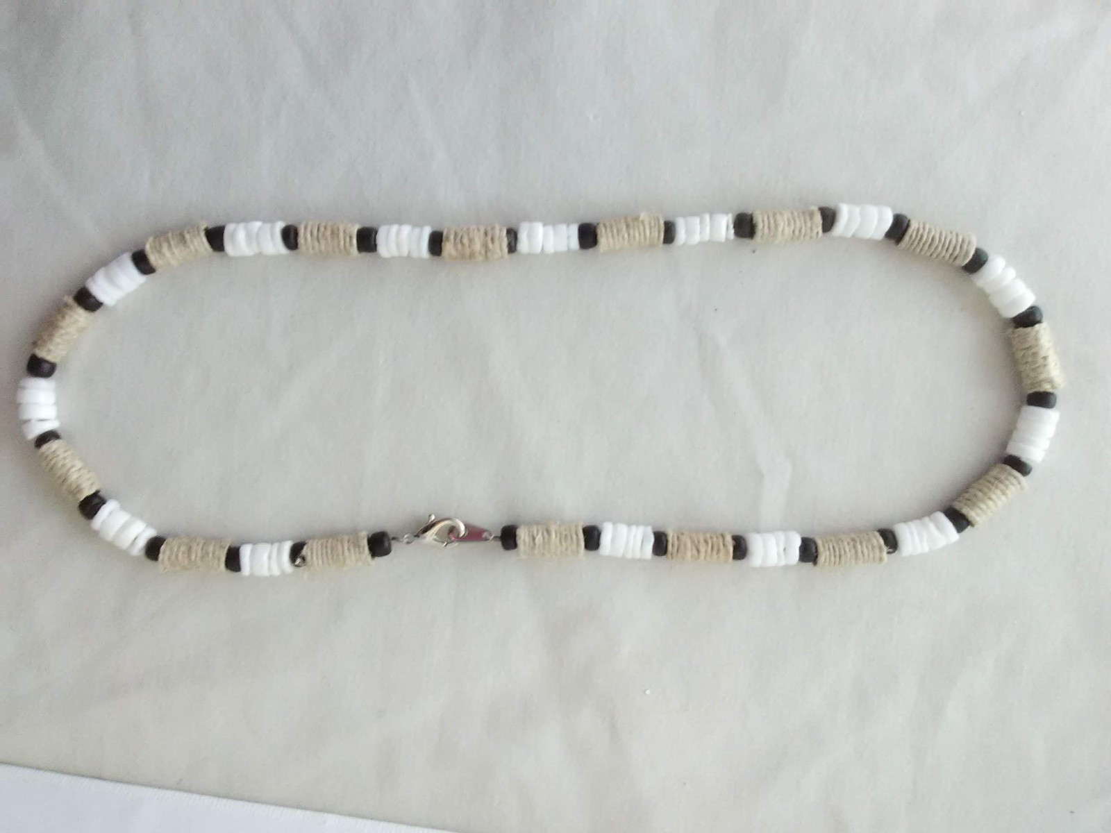 Surfer Skater Hemp Hippie Beaded Necklace Unisex ethnic 17.5″ New