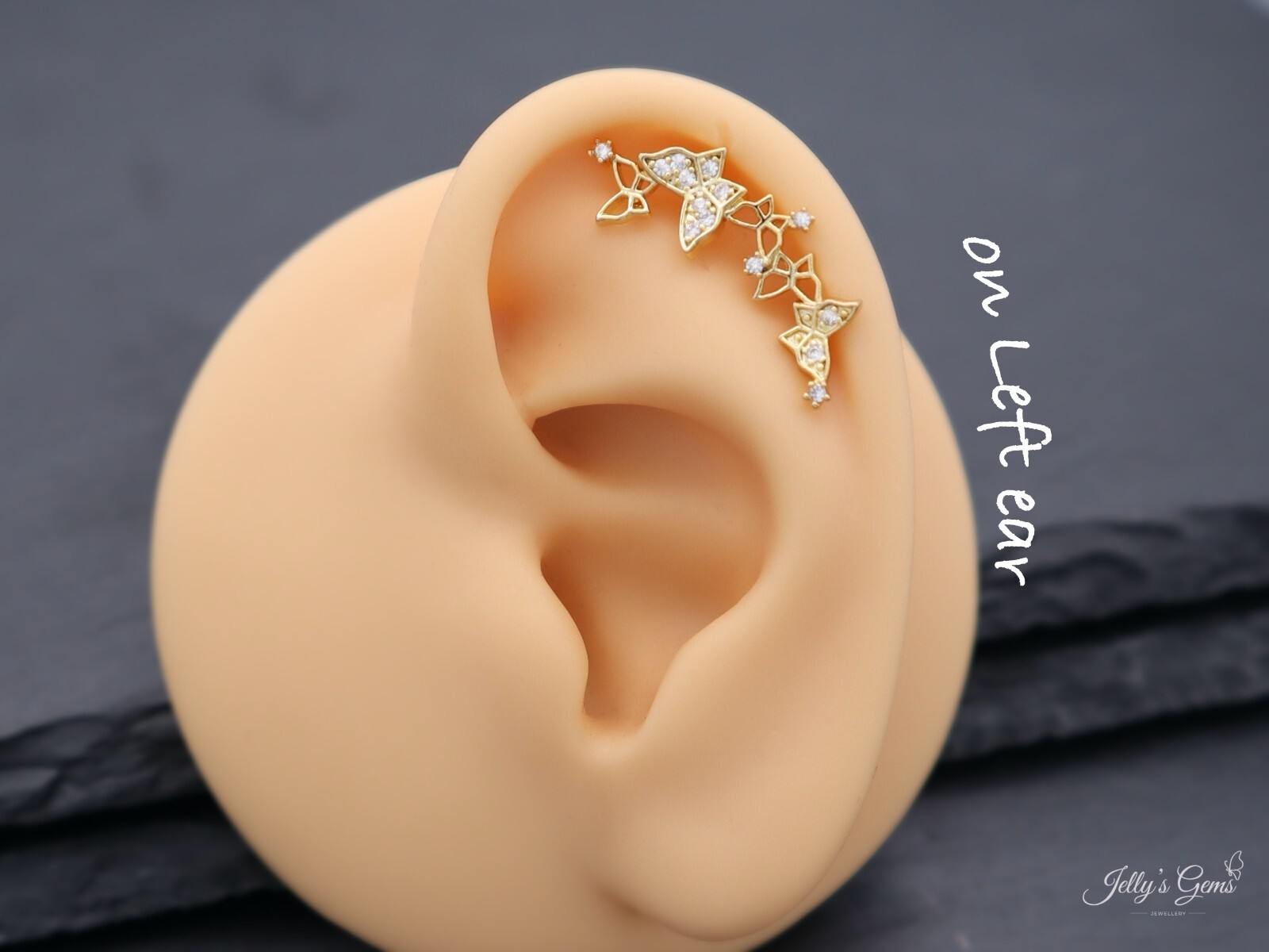 Butterfly Crawler Gold Silver Cartilage Helix Lobe Tragus Conch Earring Gift Her