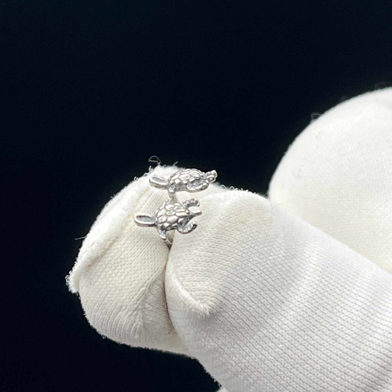 Tiny 925 Sterling Silver Turtle Stud Earrings, Small Studs, Stylish Gift For Her