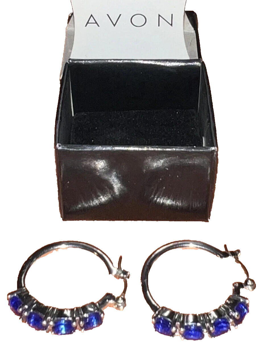 Avon Birthstone Colored Hoop Earrings | Choose Your Month | Nickel-Free Dazzling