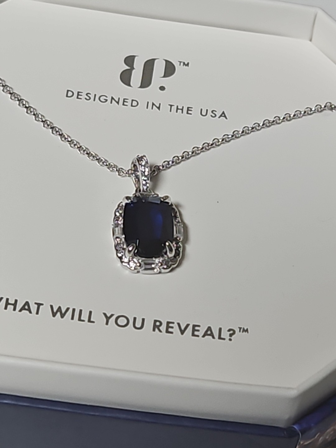 Bomb Party Sept 2024 Lab Sapphire 925 Sterling Necklace Giving Glamorous