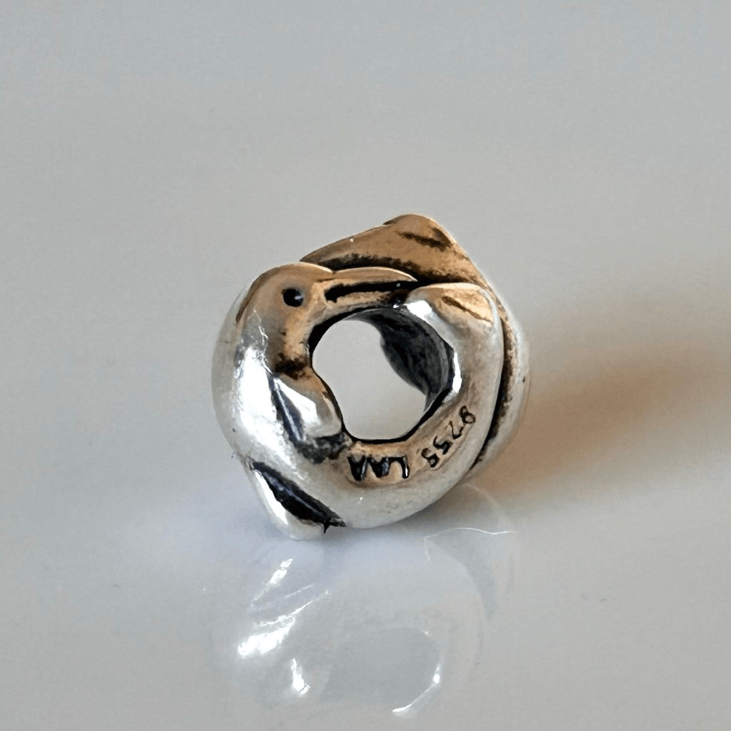 TROLLBEADS Dolphins Silver Bead LAA 925S Retired, Preloved Very Good