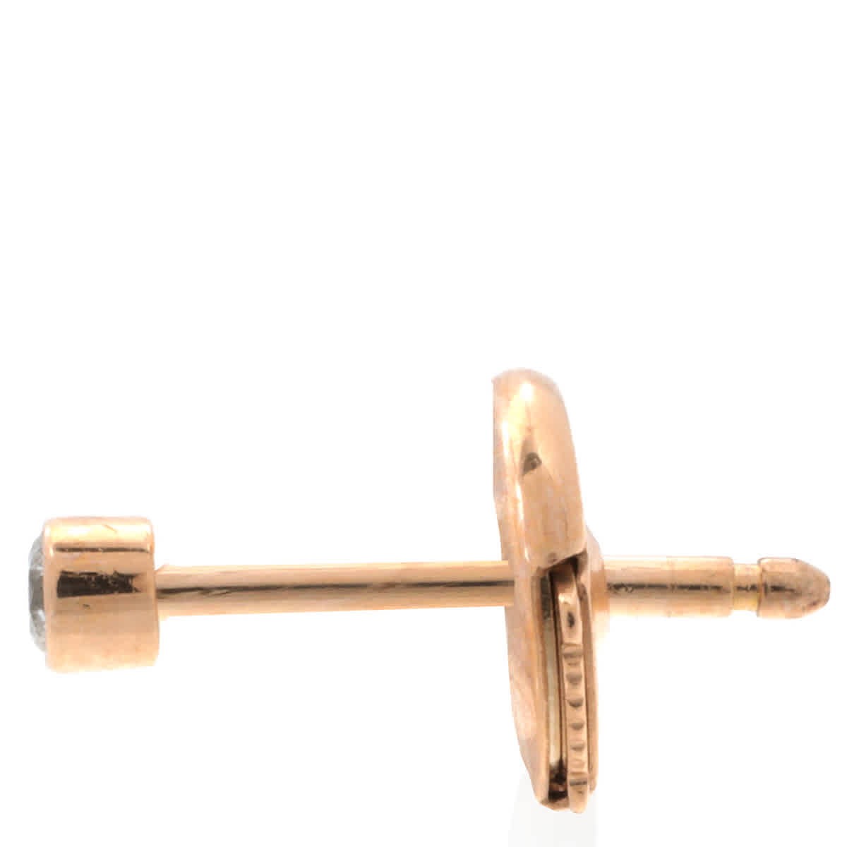 Vanrycke Ladies One Pink Gold And Diamond Stud Earring