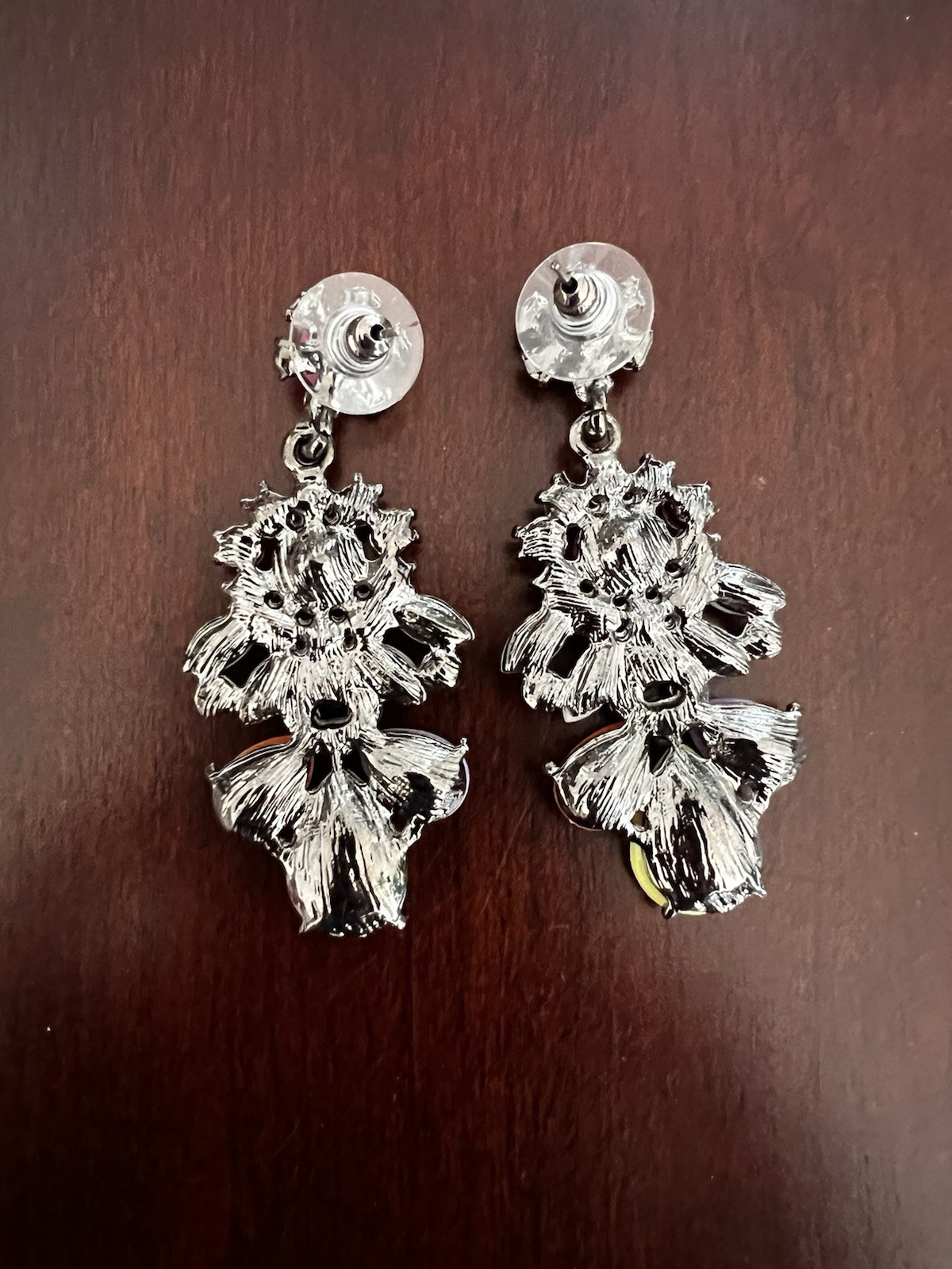 Drop Earrings Multicolor Neon Rhinestone Statement Dangle Festival Bold