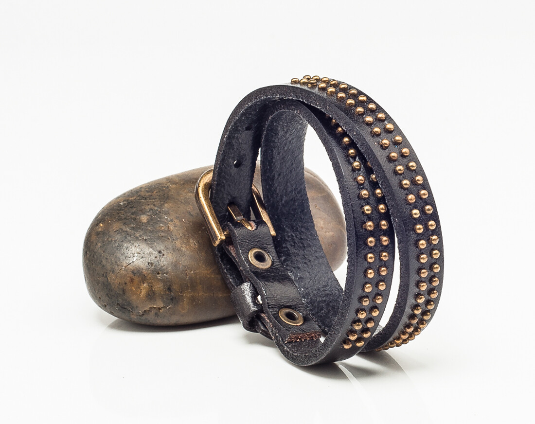 Great Fashion Unisex Women Men Leather Wrap Rivet Stud Bracelets Cuff Wristbands